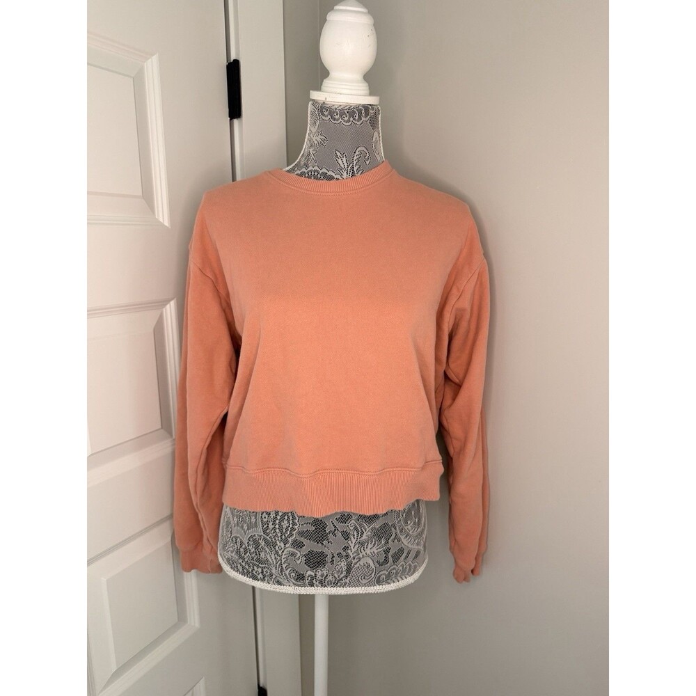 American Eagle Women’s Sz Small Soft Coral Orange Pullover Sweatshirt Comfy